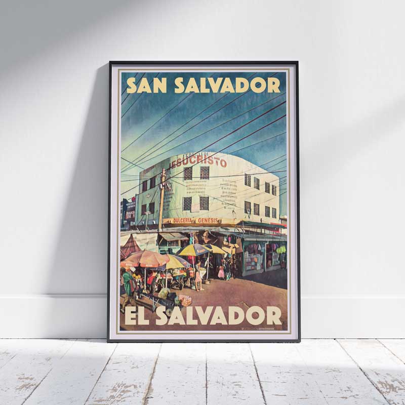 San Salvador Poster Jesucristo | El Salvador Vintage Travel Poster