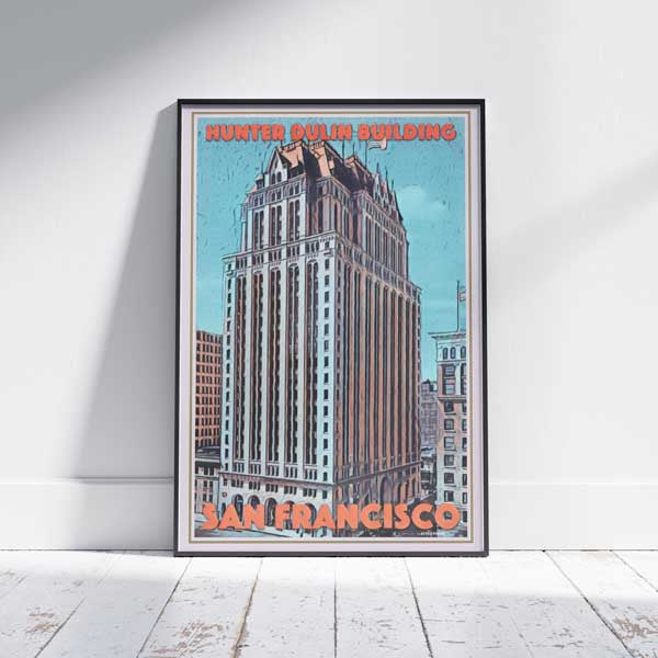 Affiche de San Francisco Hunter Dulin Building | Affiche de voyage vintage américaine par Alecse