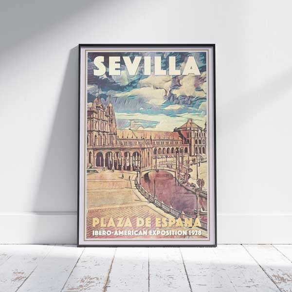 Sevilla poster | Plaza de Espana, Ibero American exposition 1928 by Alecse