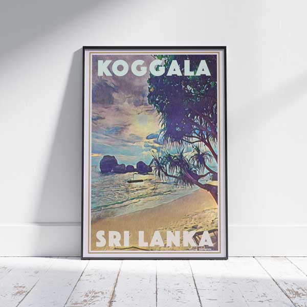 Koggala Poster Rocks | Sri Lanka Retro Poster of Koggala by Alecse