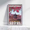Seoul Poster Gyeongbok, South Korea Vintage Travel Poster by Alecse