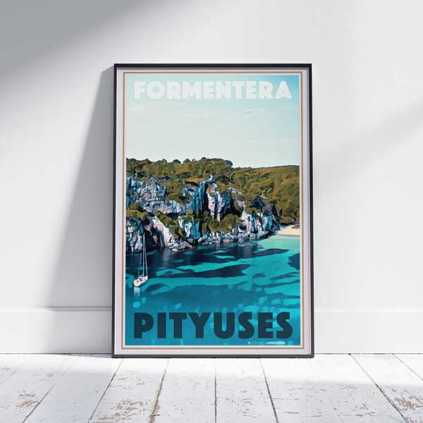 Formentera Poster Pityuses | Balears Retro Poster by Alecse