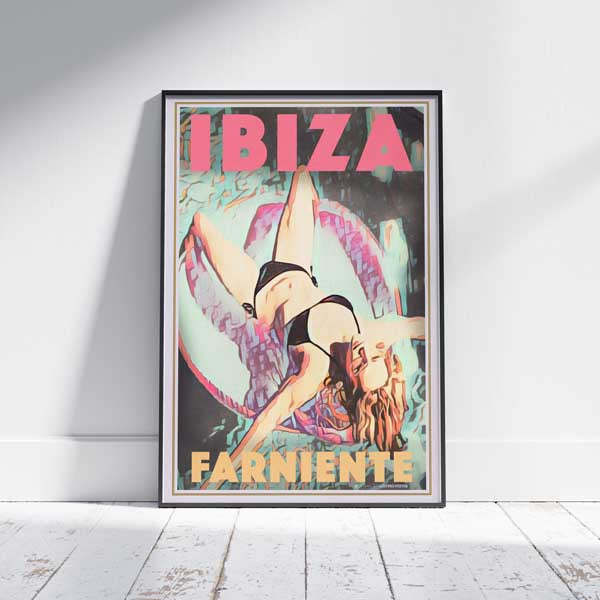 Affiche d'Ibiza Farniente, Affiche de voyage vintage d'Ibiza par Alecse