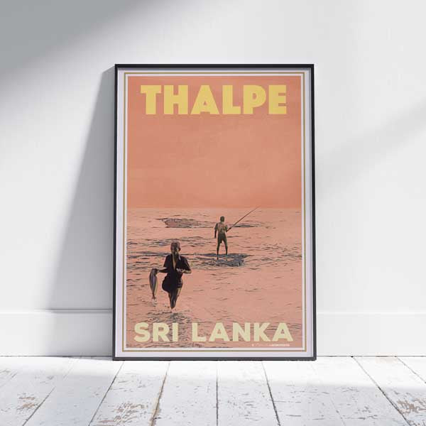 Sri lanka poster Thalpe Fisherman | Pink Poster by Alecse