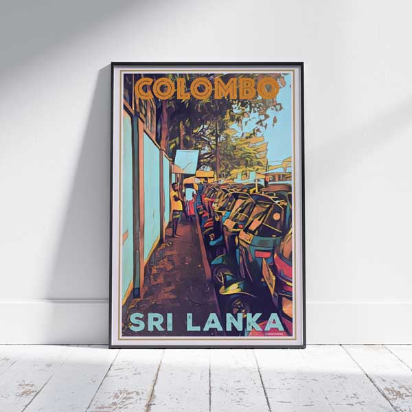 Colombo poster Tuktuk | Sri Lanka Travel Poster by Alecse
