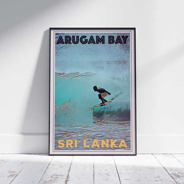 Affiche Sri Lanka The Barrel par Alecse | Affiche de surf classique
