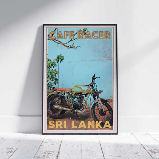 Impression classique de Cafe Racer | « Affiche de voyage au Sri Lanka » par Alecse