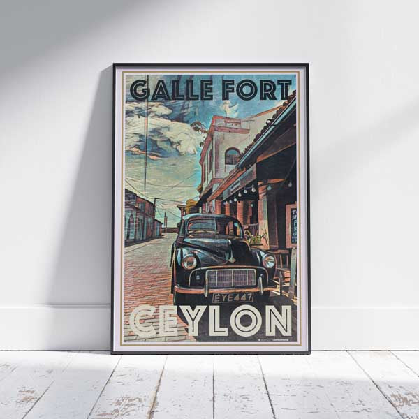 Galle Fort Poster Pedlar Street  | Sri Lanka Travel Poster by Alecse