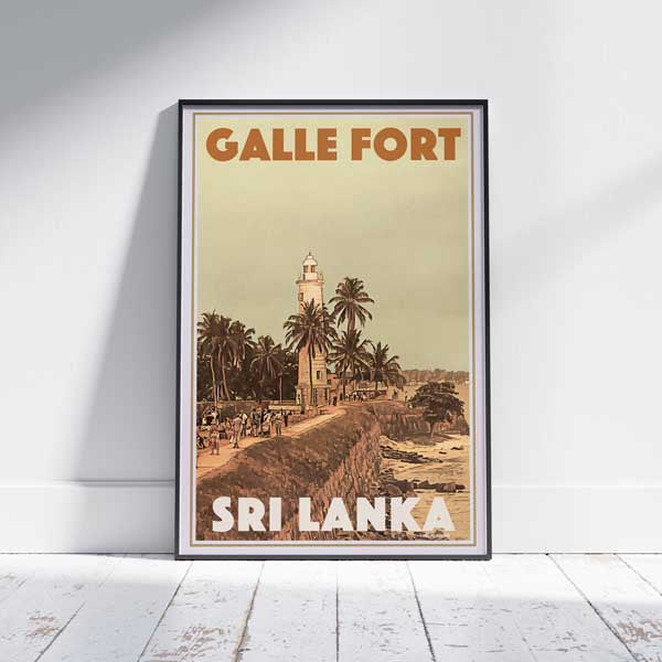 Galle Fort poster Lighthouse 2 | Sri Lanka Travel Poster by Alecse