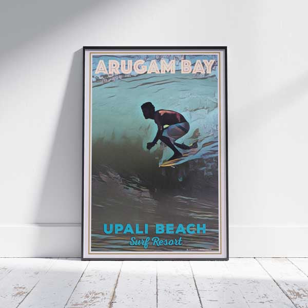 Affiche de surf du Sri Lanka Surfeur d'Arugam Bay | Affiche de surf classique par Alecse (2017)