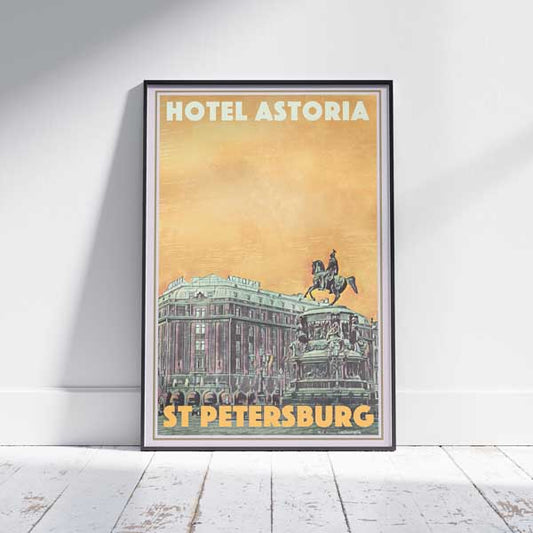 St Petersburg Poster Astoria | Russia Vintage Travel Poster by Alecse