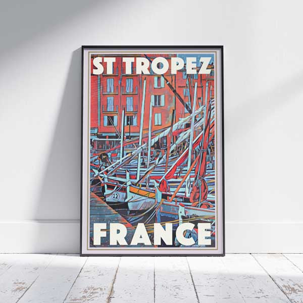 Affiche Saint Tropez Bateaux | France Gallery Wall Print de St Tropez par Alecse