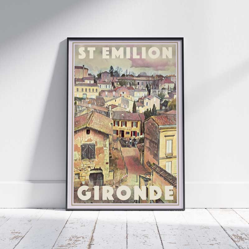 Affiche Saint Emilion Gironde, France Affiche de voyage vintage par Alecse