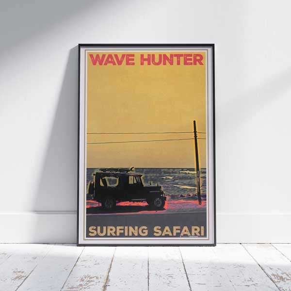 Surf Poster Wave Hunter Surf Safari | Sri Lanka Surf Poster Rams Jeep par Alecse