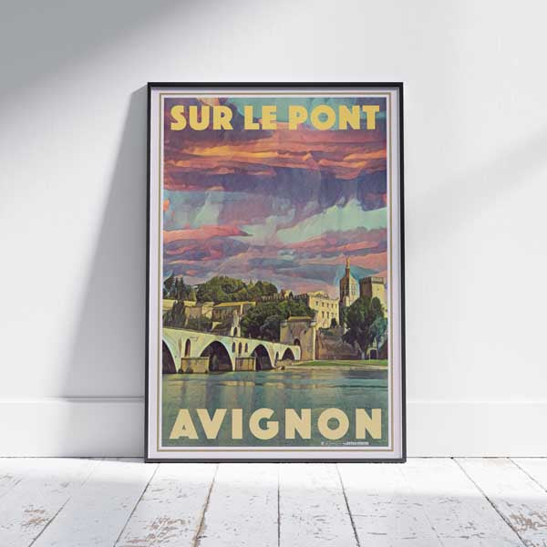 Avignon poster Sur le Pont (on the bridge) by Alecse | Vaucluse poster