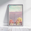 Affiche Tachkent Stone City | « Affiche de voyage en Ouzbékistan » par Alecse