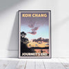 Affiche de Koh Chang Coucher de soleil de fin de voyage | Affiche de voyage en Thaïlande