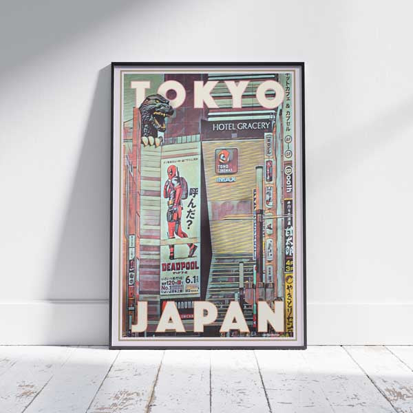 Limited Edition Tokyo Poster Godzilla | Japan Gallery Print of Tokyo