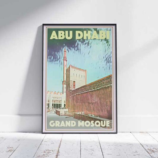 Abu Dhabi Poster Grand Mosque Ext | UAE Gallery Wall Print  by Alecse