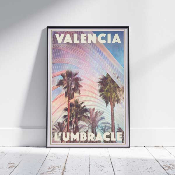 Affiche Valence 'L'Umbracle' | « Affiche de voyage en Espagne » par Alecse