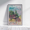 Unawatuna Poster Train | Sri Lanka Travel Poster Ceylon by Alecse