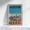 Austin Poster Panorama | Texas Gallery Wall Print of Austin by Alecse