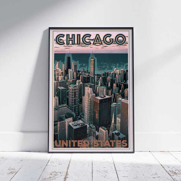 Chicago Classic Print | Chicago Panorama poster by Alecse