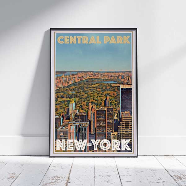 Central Park poster Panorama | New York travel Poster by Alecse