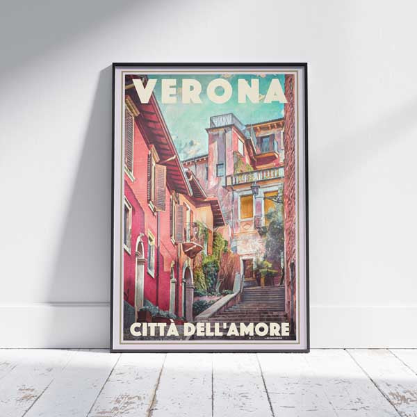 Verona Poster City of Love | Italy Travel Poster of Veneto by Alecse