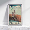 Verona Poster Veneto | Italy Travel Poster of Verona by Alecse