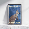 Wallaby Kangaroo print | Australia Travel Poster by Alecse