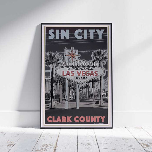 Bienvenue à l'affiche de Las Vegas, Nevada Vintage Travel Poster