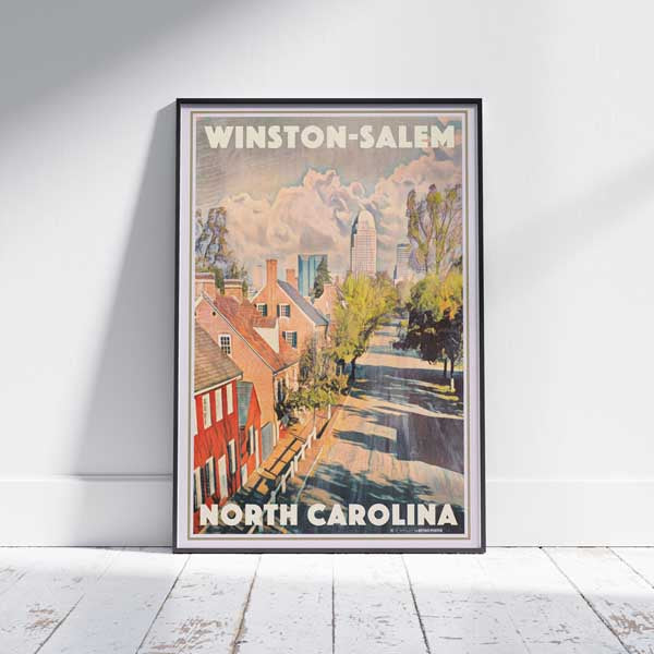 Affiche Winston-Salem Caroline du Nord | « Affiche de voyage aux États-Unis » par Alecse