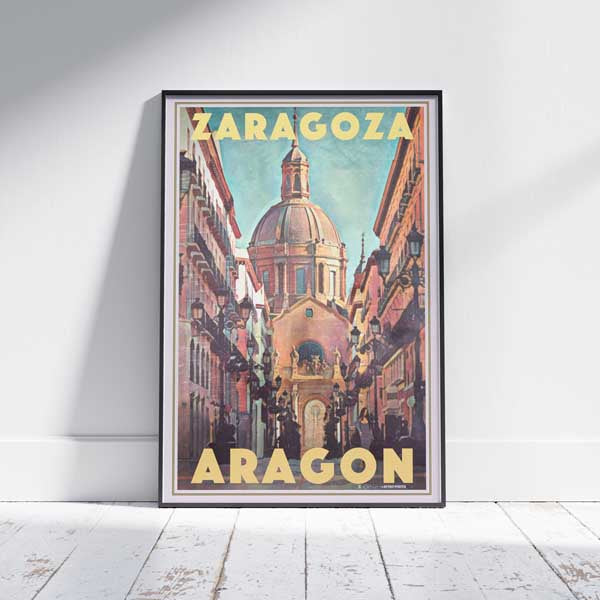 Zaragoza Poster Aragon | Spain Travel Poster of Zaragoza by Alecse