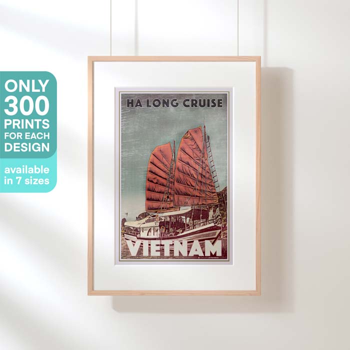 Affiche vietnamienne en édition limitée | Croisière Ha Long par Alecse