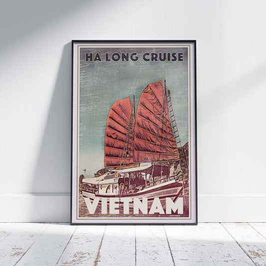 Vietnam poster Ha Long Cruise | Vietnam Travel Poster by Alecse