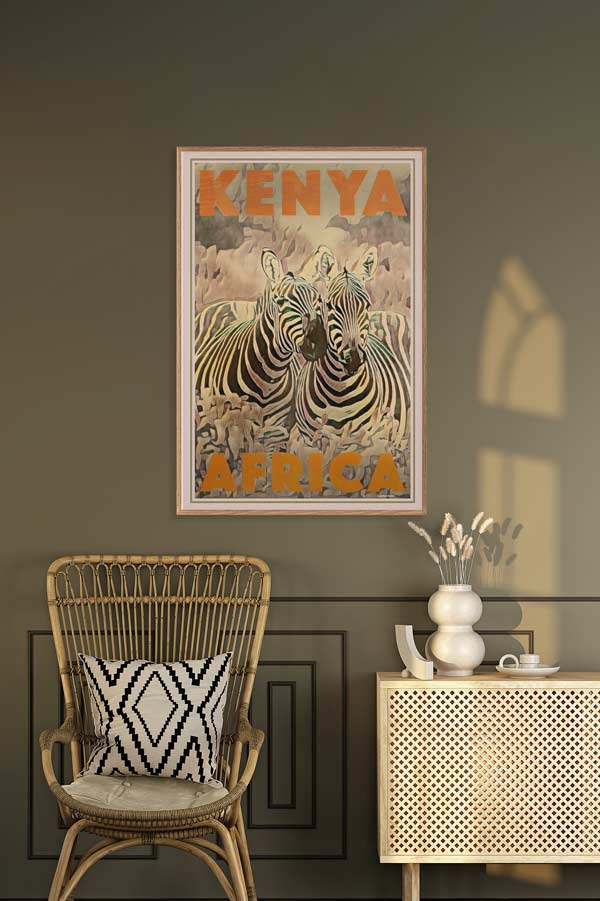 Zebras Poster by Alecse | Limited Edition Kenya Print