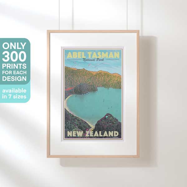 édition limitée Abel Tasman Poster de la Nouvelle-Zélande