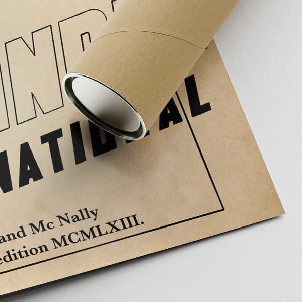 Our posters are printed on museum quality EMA paper with matte finish and shipped in carton tubes for maximum protection