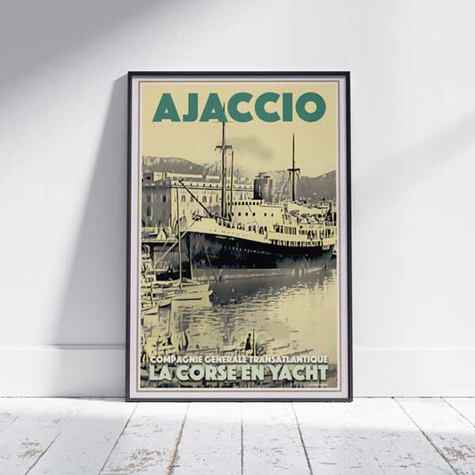 Ajaccio Poster Corsica Yachting by Alecse | Corsica Vintage Travel Poster