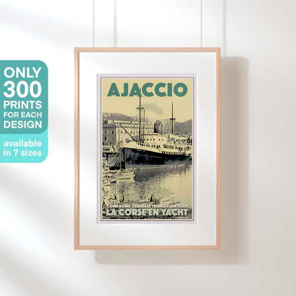 Limited Edition Ajaccio Poster Corsica Yachting by Alecse
