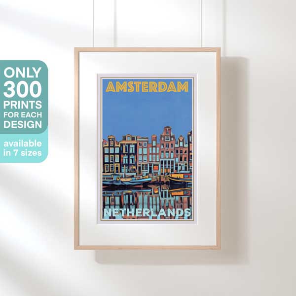 Amsterdam Poster 1 | Alecse Retro – Travel My Poster Netherlands Poster by
