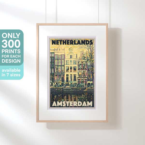 AMSTERDAM 5 NETHERLANDS POSTER | Limited Edition | Original Design by Alecse™ | Vintage Travel Poster Series