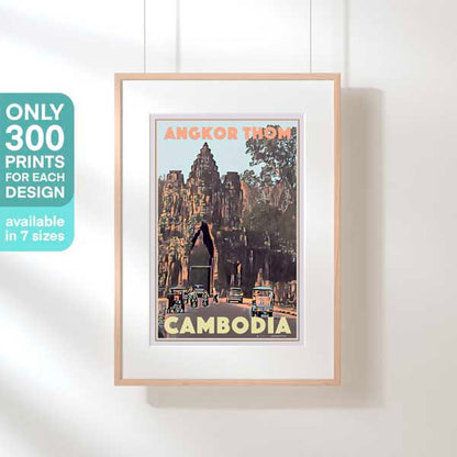 ANGKOR THOM POSTER | Limited Edition | Original Design by Alecse™ | Vintage Travel Poster Series
