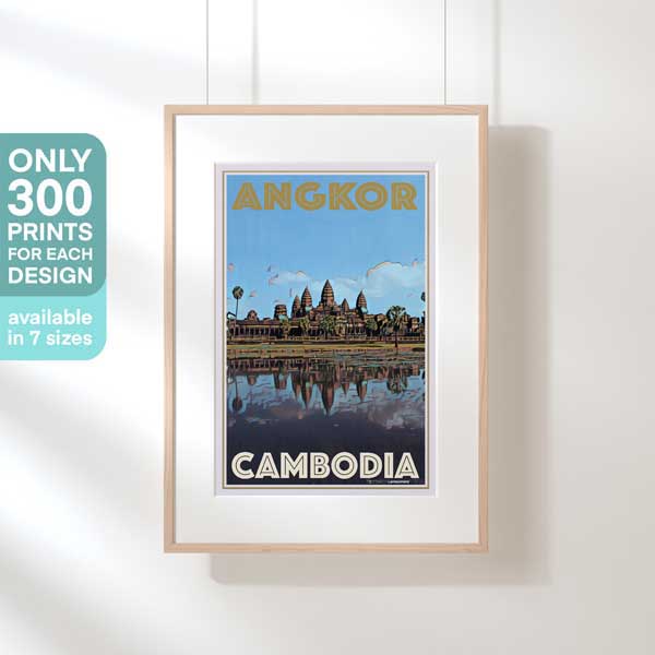 ANGKOR CAMBODIA POSTER | Limited Edition | Original Design by Alecse™ | Vintage Travel Poster Series