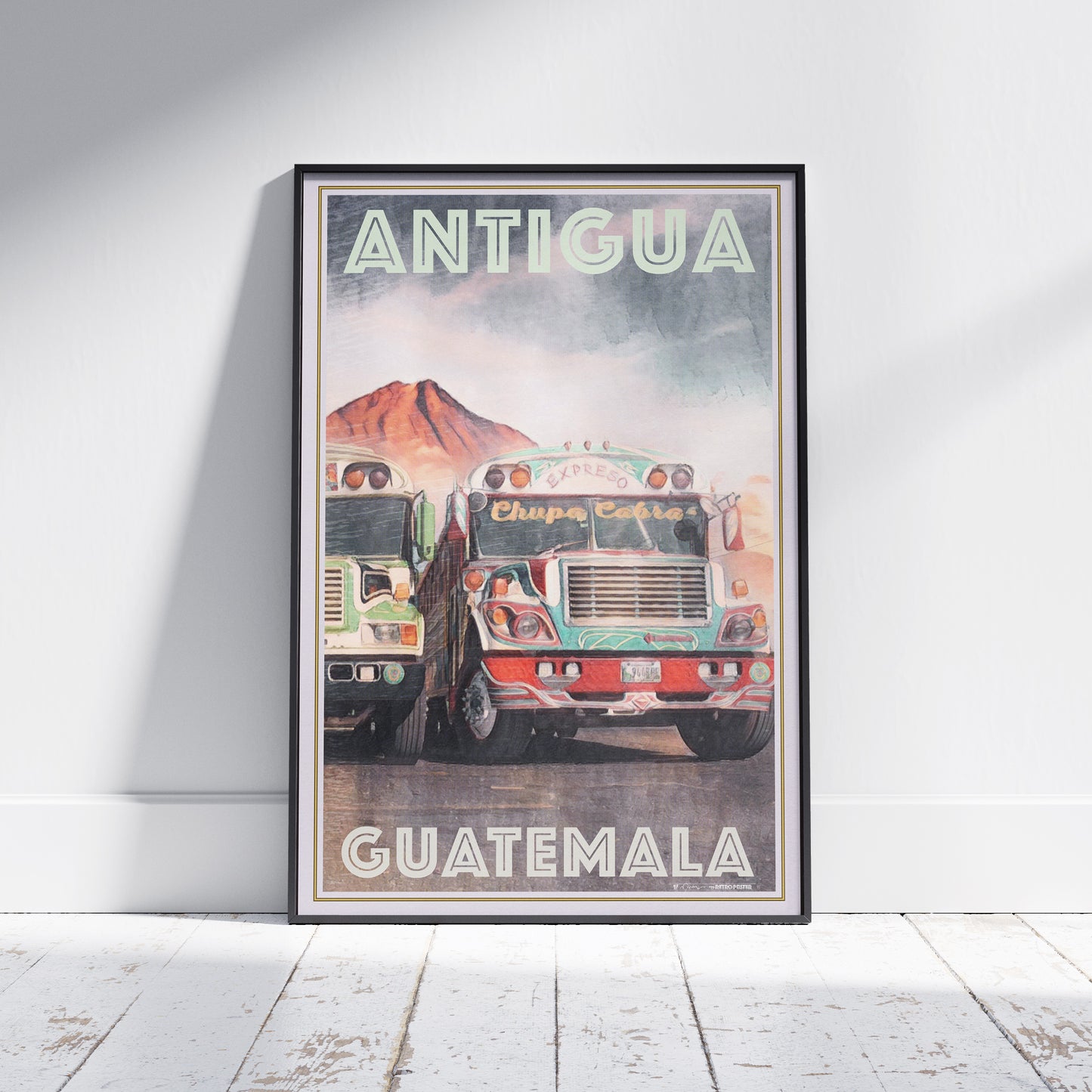 Affiche Guatemala Chupa Cabra | Antigua Classic Print Guatemala par Alecse