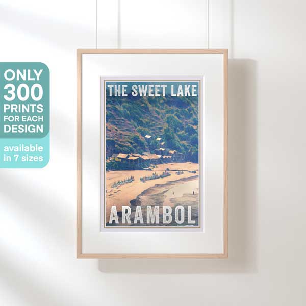 AFFICHE ARAMBOL SWEET LAKE | Édition Limitée | Conception originale par Alecse™ | Série d'affiches de voyage vintage