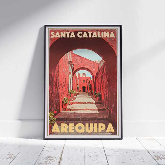 Framed SANTA CATALINA AREQUIPA POSTER | Limited Edition | Original Design by Alecse™ | Vintage Travel Poster Series