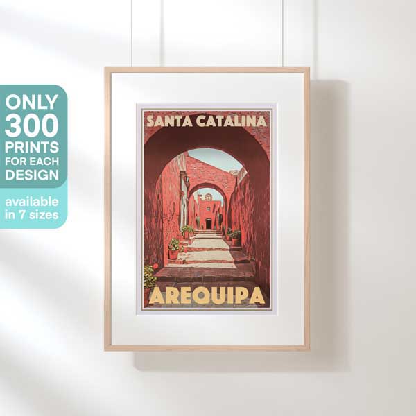 AFFICHE SANTA CATALINA AREQUIPA | Édition Limitée | Conception originale par Alecse™ | Série d'affiches de voyage vintage