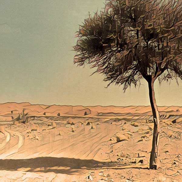 Details of the poster / Close-up view | Please note that all our Art Prints have an half tone render to mimic the old posters printing process where colors were rendered by the juxtaposition of dots of different colors and sizes | Those art prints are not photos and are not supposed to be crisp | All blurs and vintage effects are intended by the artist